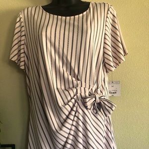 NWT! Pink and Black "Liz Claiborne" Blouse.